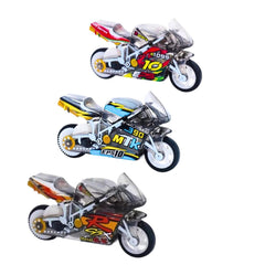 Spark Bike Keychain | Mini Friction Powered Motorcycle Toy with Spark Effect | Racing Bike Keyring for Kids & Collectors