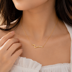 Minimalist Gold Plated Necklace for Women | Dainty Gold-Plated Pendant Necklace with Crystal Accents | Elegant Everyday Jewelry | Gift for Her