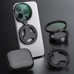 Magnetic CPL Phone Camera Lens Filter | Anti-Glare Circular Polarizer Filter Kit | Universal Clip-On Mobile Camera Lens for iPhone & Android