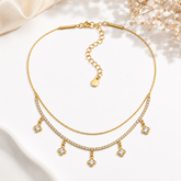 Perfect Gift for Her – Gold-Plated Mangalsutra Necklace with CZ Stones | Traditional & Modern Bridal Jewelry | Gift-Ready Packaging