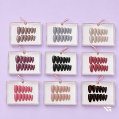 Glossy Press-On Nails Set (12 Pieces) | Reusable Salon Style False Nails