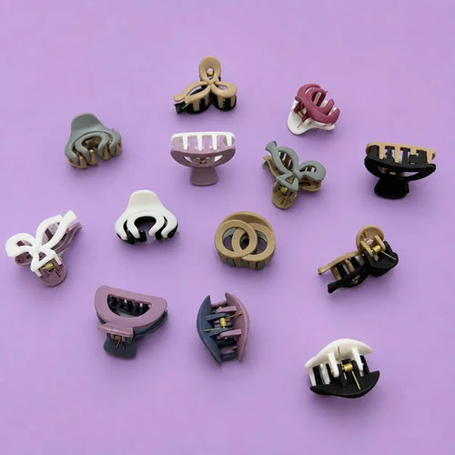 Mini Hair Claw Clip Set of 12 | Korean Style Assorted Hair Accessories