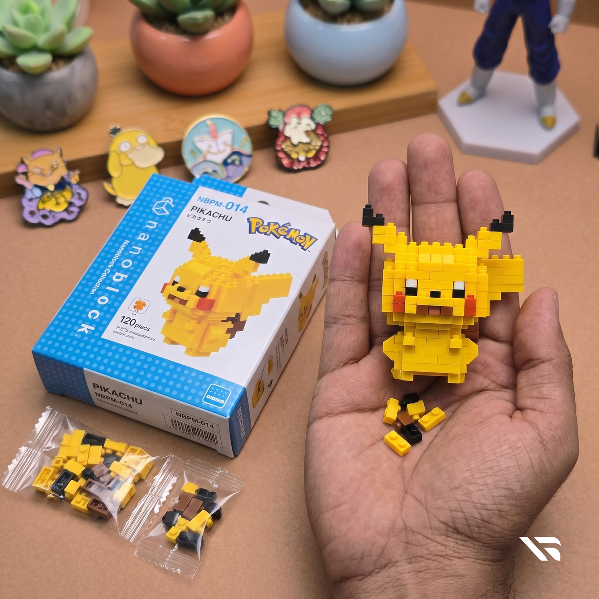 Pokemon Pikachu Nano Block Building Kit | Mini Brick Collectible Figure