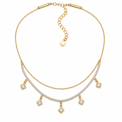 Perfect Gift for Her – Gold-Plated Mangalsutra Necklace with CZ Stones | Traditional & Modern Bridal Jewelry | Gift-Ready Packaging