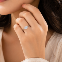 Silver Heart Solitaire Ring for Women & Girls | Adjustable Heart-Shaped CZ Crystal Ring | Elegant Minimalist Fashion Jewelry | Gift for Her