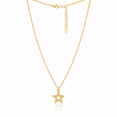 Gold Plated Gold Star Pendant Necklace for Women & Girls | Minimalist Gold-Plated Chain Necklace | Elegant Everyday Fashion Jewelry | Gift for Her