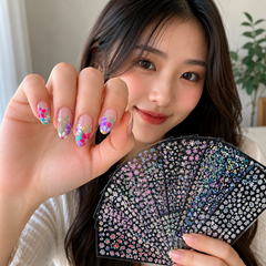 3D Nail Art Stickers Set | Self-Adhesive Flower & Butterfly Nail Decals | 30 Sheets DIY Nail Decorations for Women & Girls