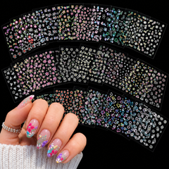 3D Nail Art Stickers Set | Self-Adhesive Flower & Butterfly Nail Decals | 30 Sheets DIY Nail Decorations for Women & Girls