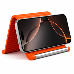 Foldable Silicone Phone & Tablet Stand | Flexible Roll-Up Mobile Holder | Multi-Angle Adjustable Desk Stand for Smartphones, Tablets & E-Readers