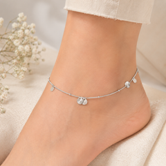 Perfect Gift for Her – Elegant Silver Anklet with Gift Box | Birthday, Anniversary & Special Occasion Jewelry