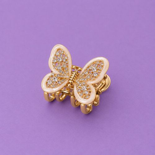 Butterfly Crystal Hair Claw Clip | Elegant Rhinestone Butterfly Hair Accessory