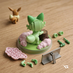 Pokemon Sprigatito Mini Block Figure Kit | Buildable Pocket Monster Collectible Model