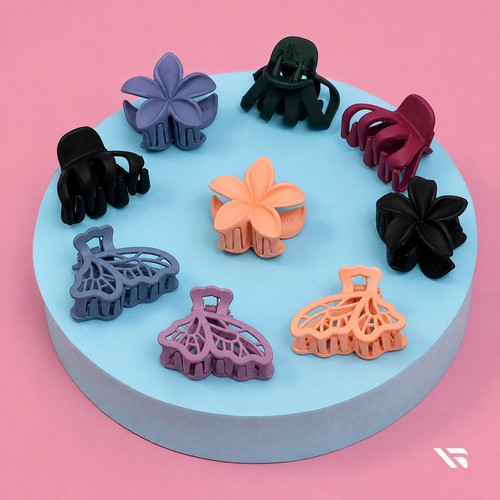 Butterfly Hair Claw Clip Set of 3 | Korean Style Floral Hair Accessories